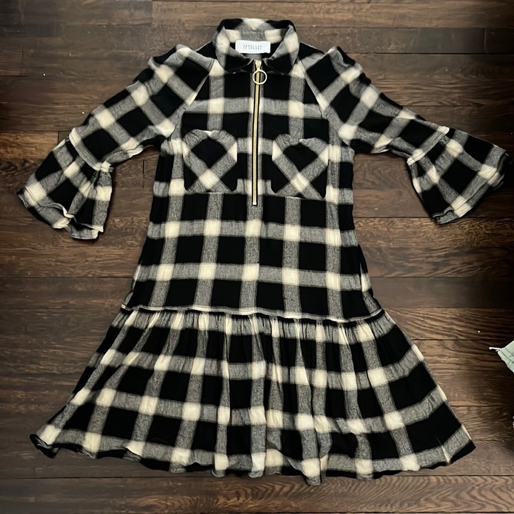 Derek Lam 10 Crosby plaid drop waist dress